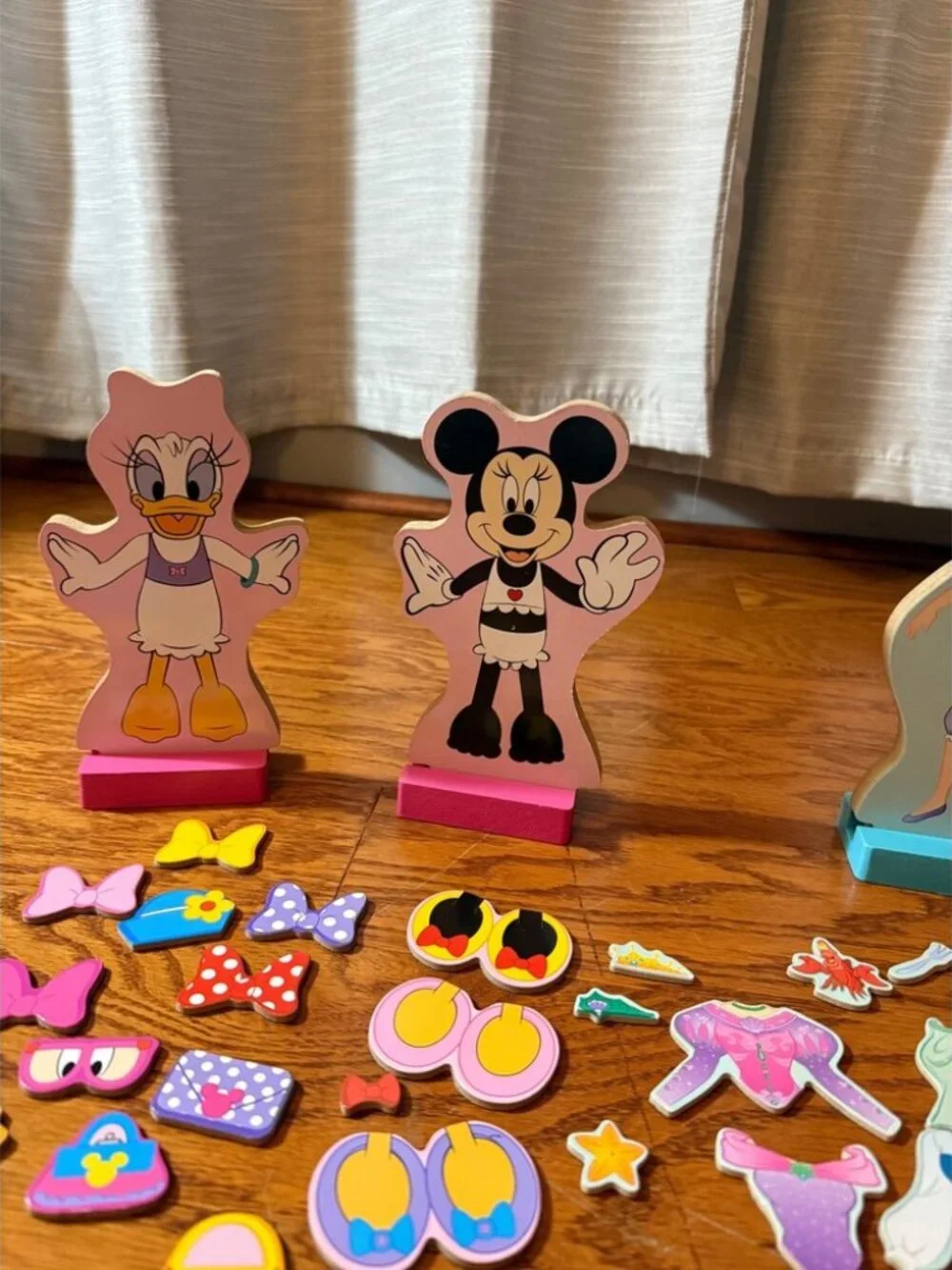 Melissa & Doug Disney Minnie Mouse Daisy Duck Ariel Magnetic Dress-Up Wood Dolls